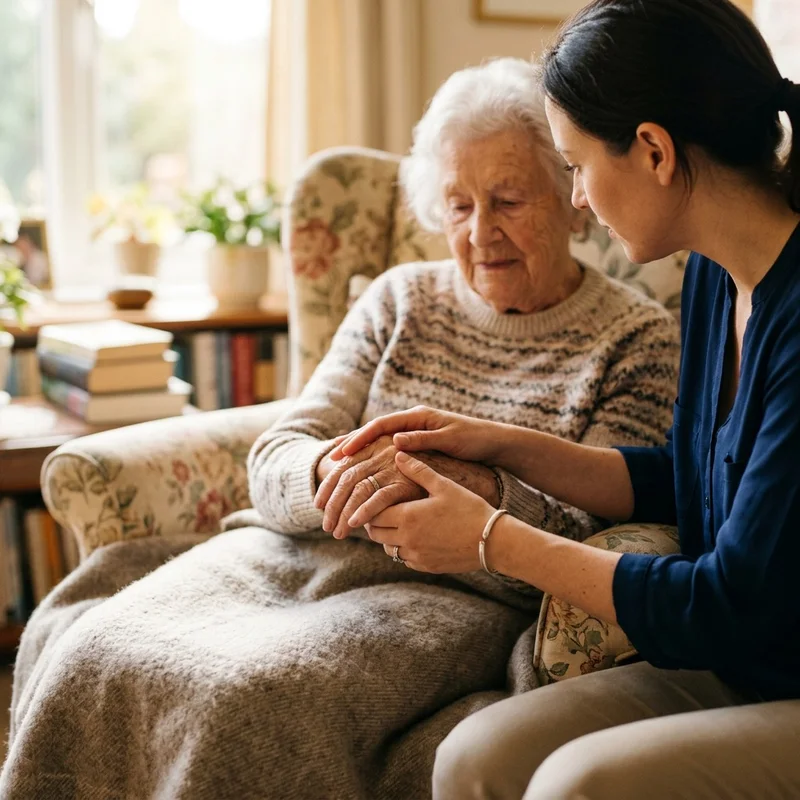 Manos de personas de edad avanzada entrelazadas
