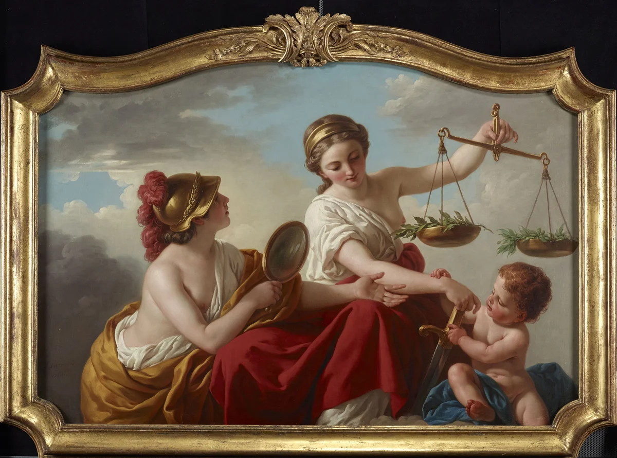Justice Disarmed by Innocence and Applauded by Prudence - Louis Lagrenée